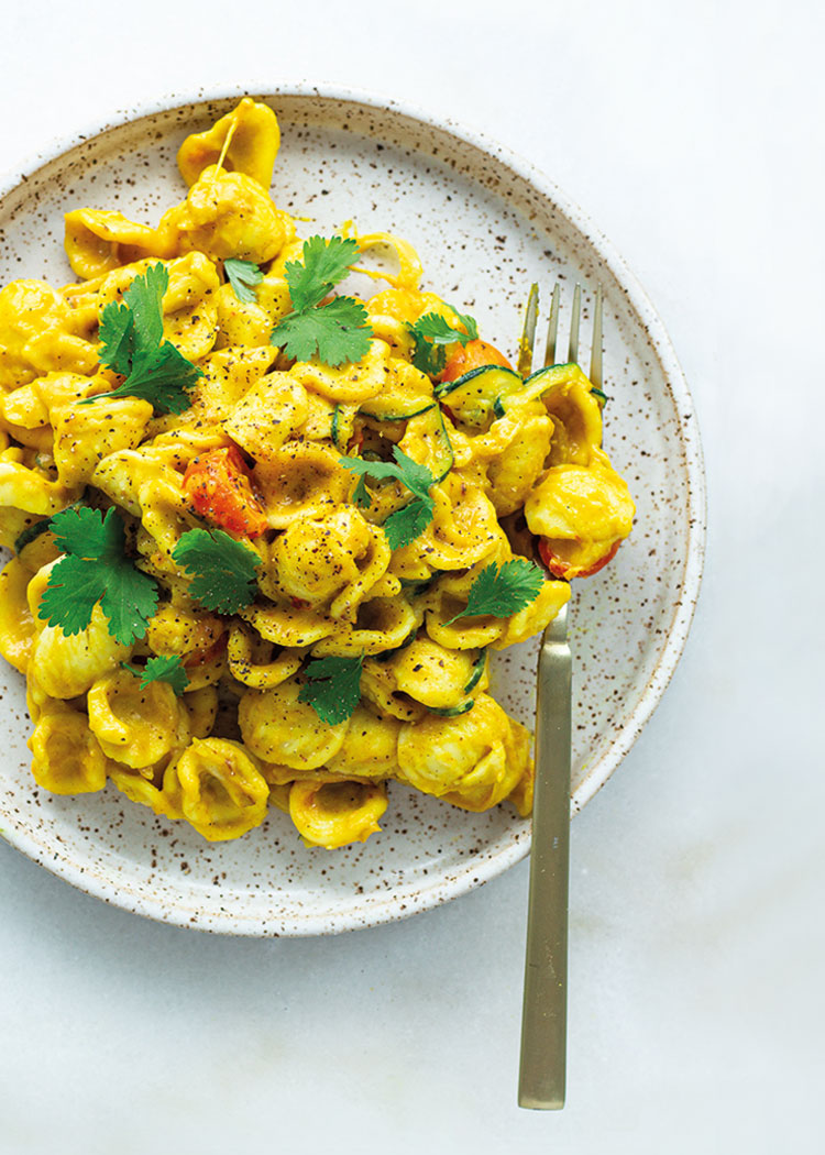 Creamy Vegan Turmeric Pasta