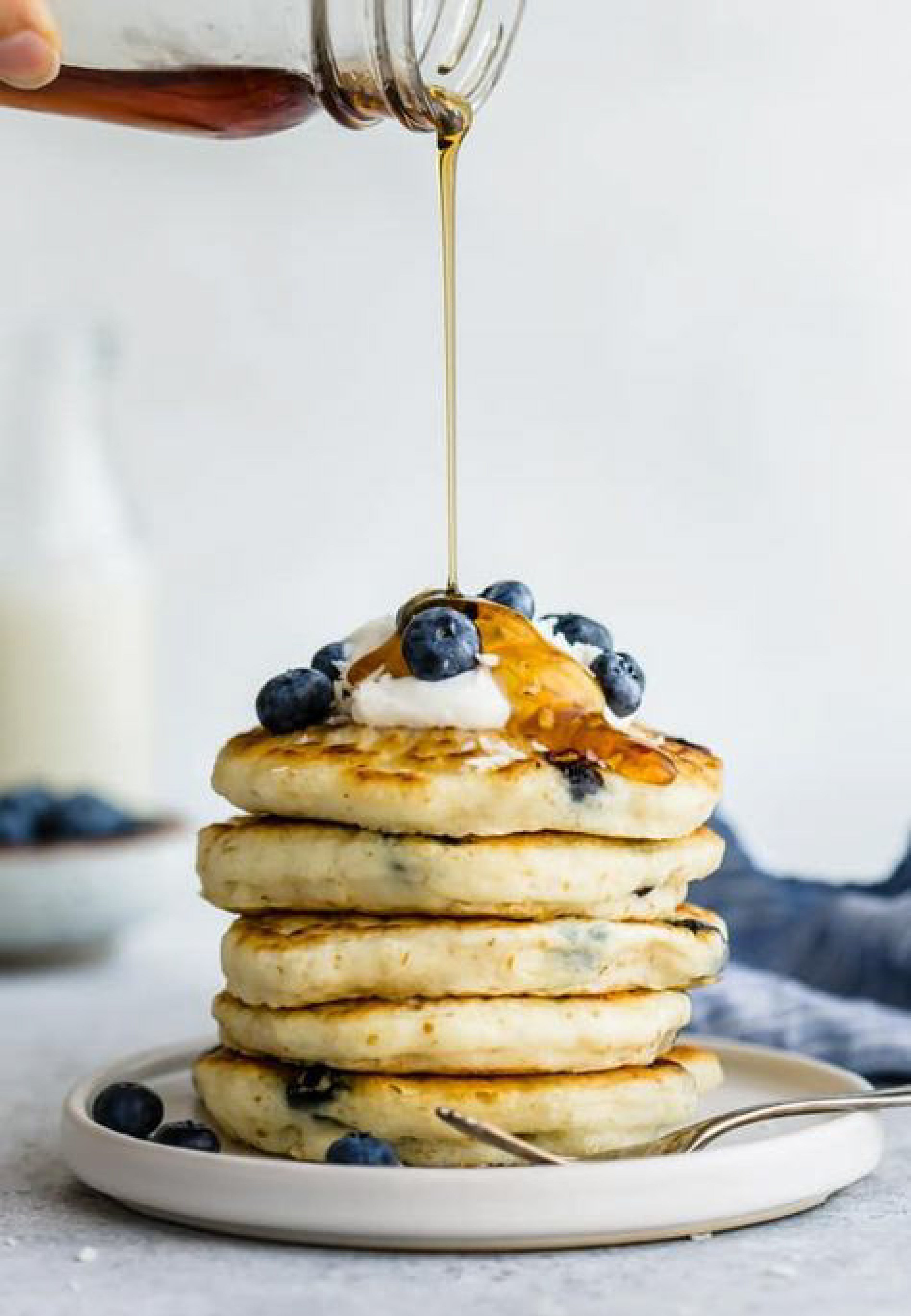 Protein Packed Vegan Blueberry Pancakes
