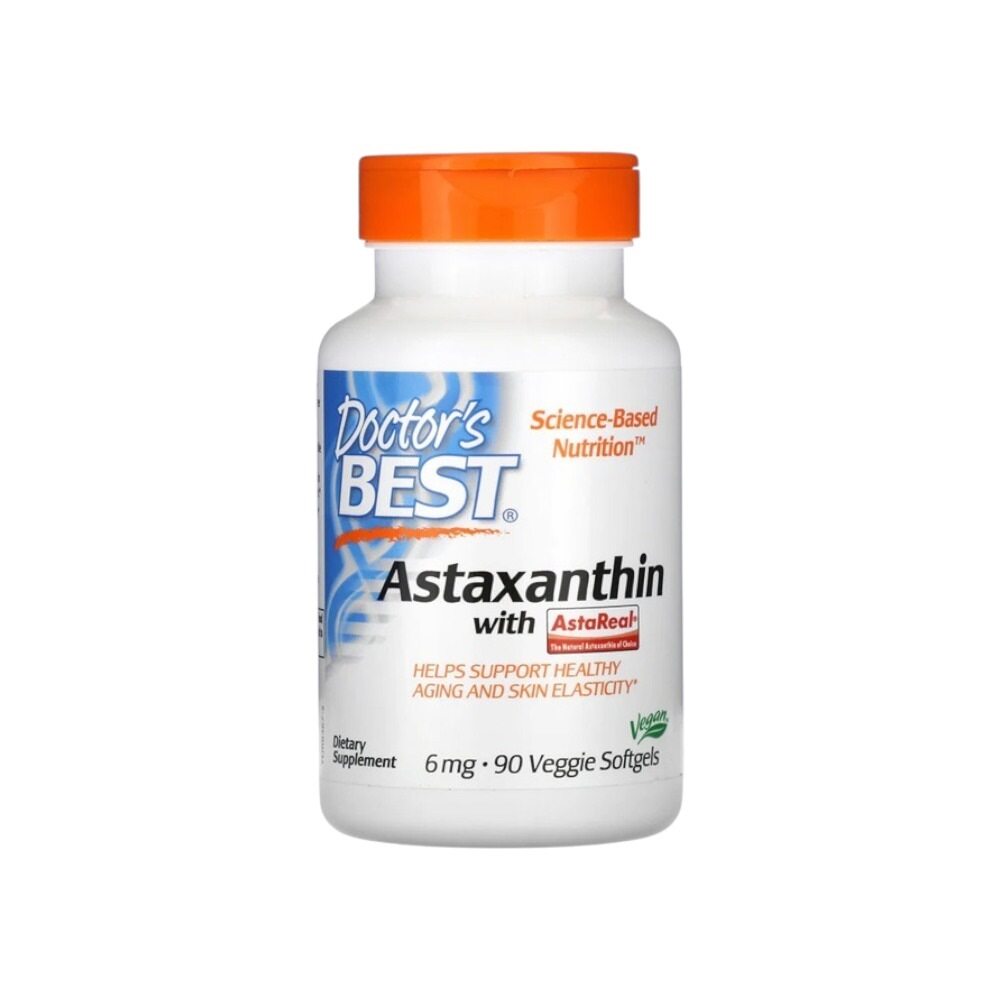 Doctor's Best Astaxanthin with AstaReal, 6mg 90 Veggie Softgels