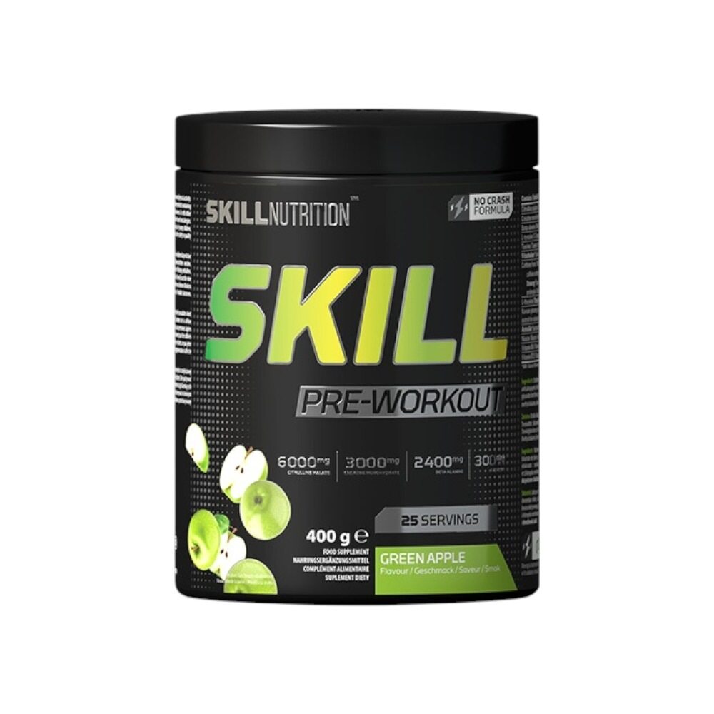 Skill Nutrition Skill Pre-Workout, Green Apple 400g
