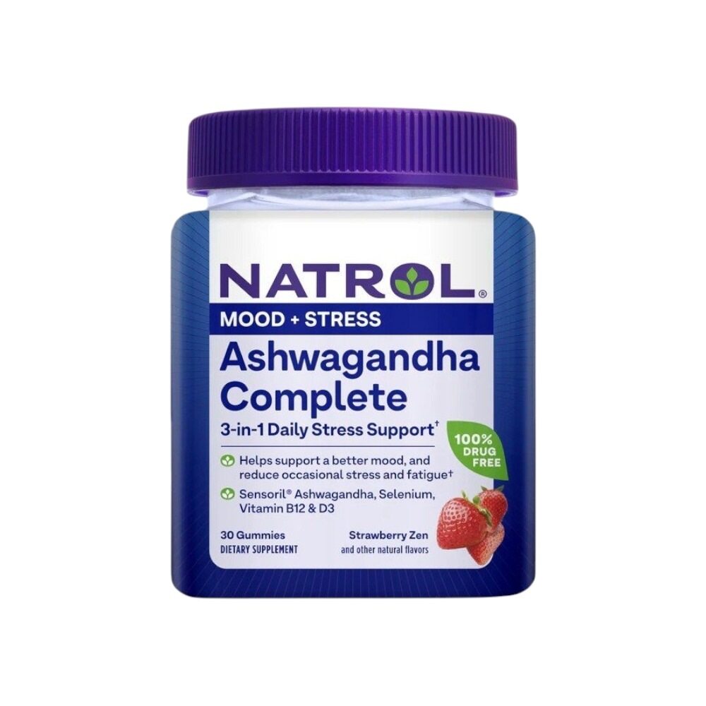 Natrol Ashwagandha Complete, Strawberry Zen 30 gummies