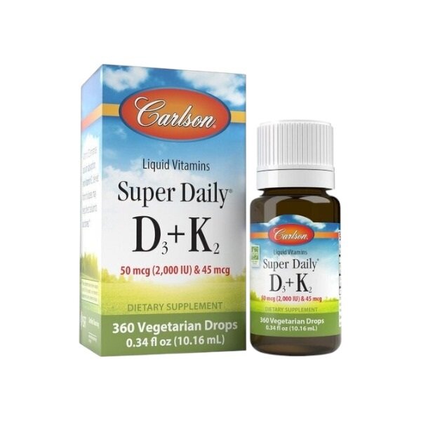 Carlson Labs Super Daily D3 + K2, 2000 IU 10ml