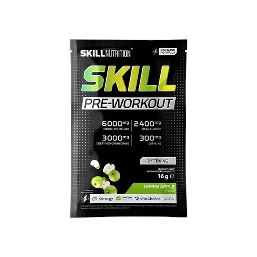 Skill Nutrition Skill Pre-Workout, Green Apple 16g (1 serving)