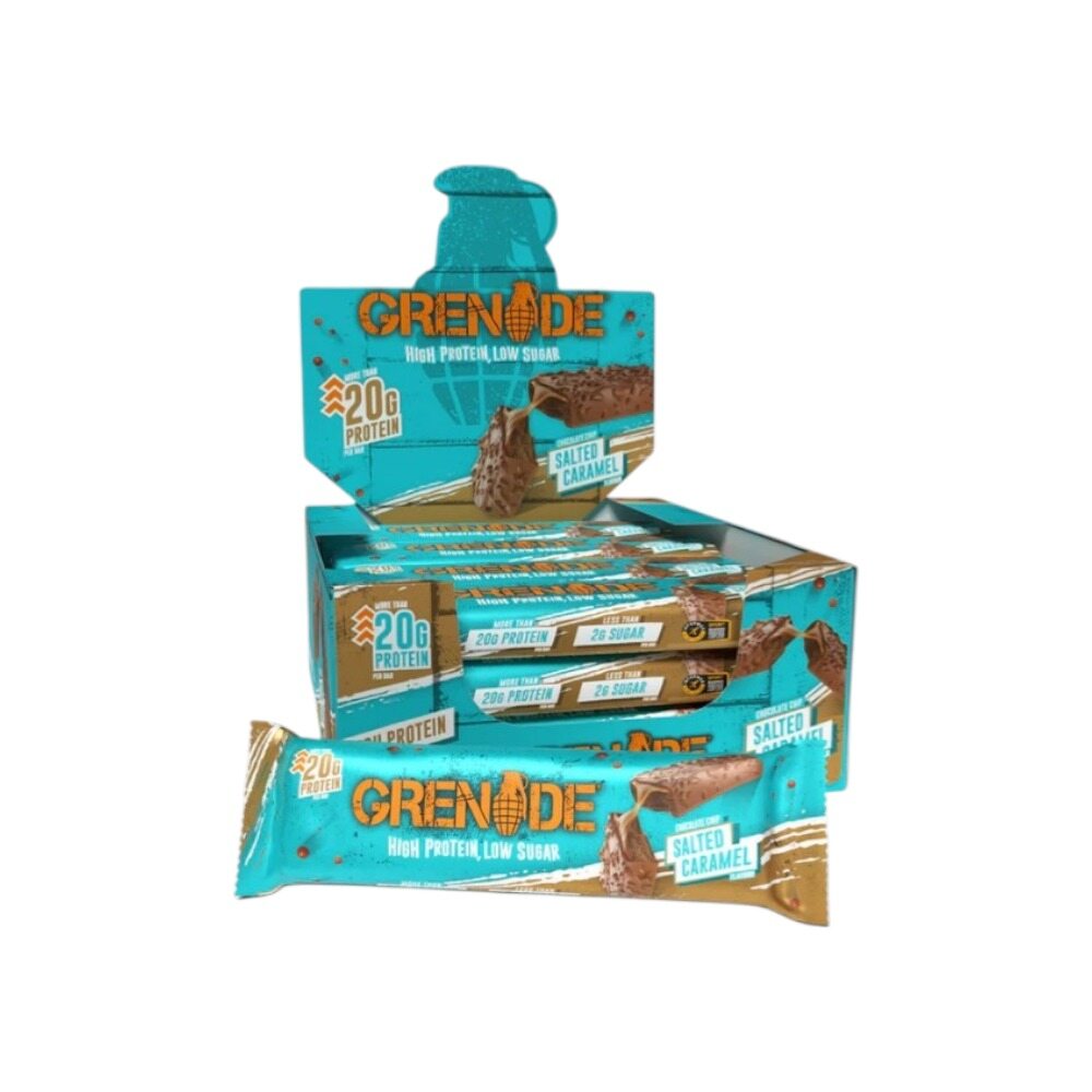 Grenade Protein Bars, Chocolate Chip Salted Caramel (EAN 5060221206877) 12 x 60g