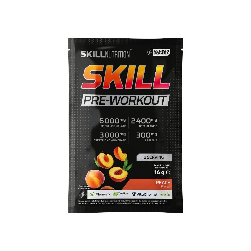 Skill Nutrition Skill Pre-Workout, Peach 16g (1 serving)