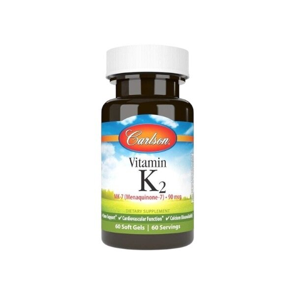 Carlson Labs Vitamin K2 MK-7, 90mcg 60 Softgels