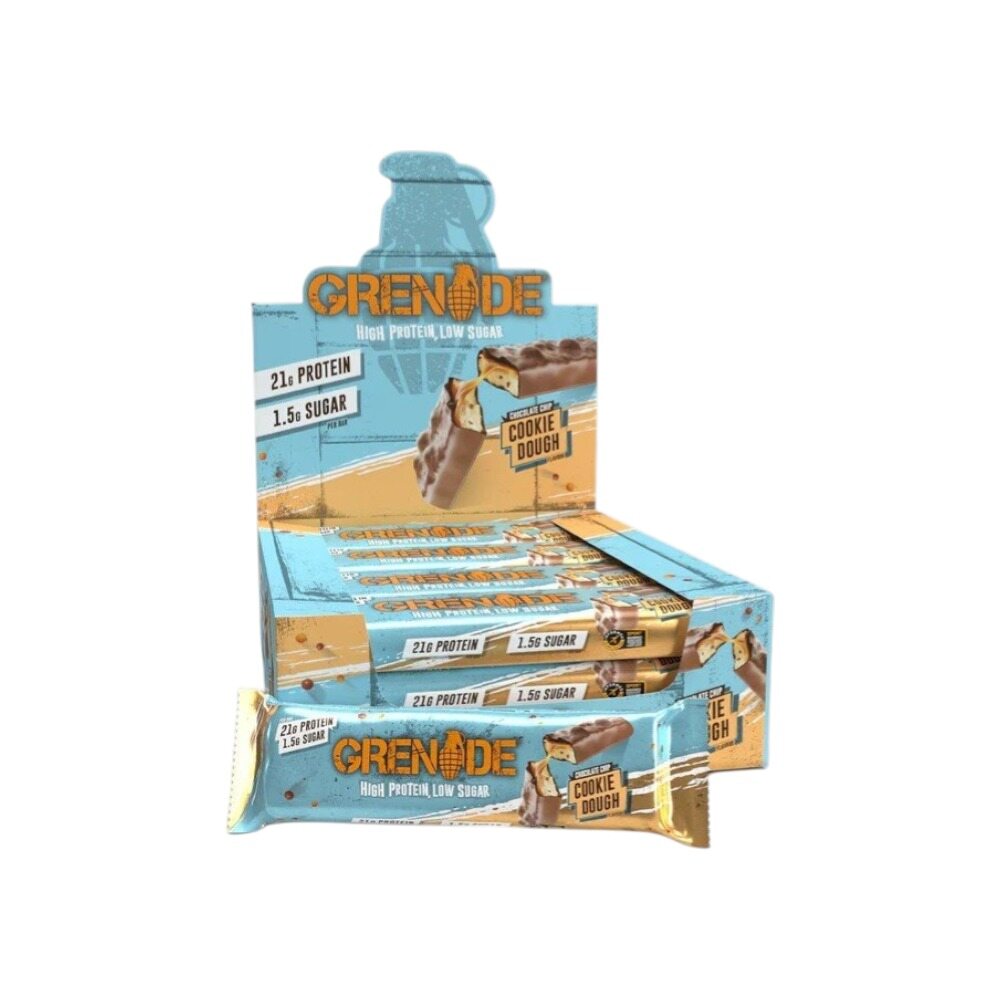 Grenade Protein Bars, Chocolate Chip Cookie Dough (EAN 5060811382387) 12 x 60g