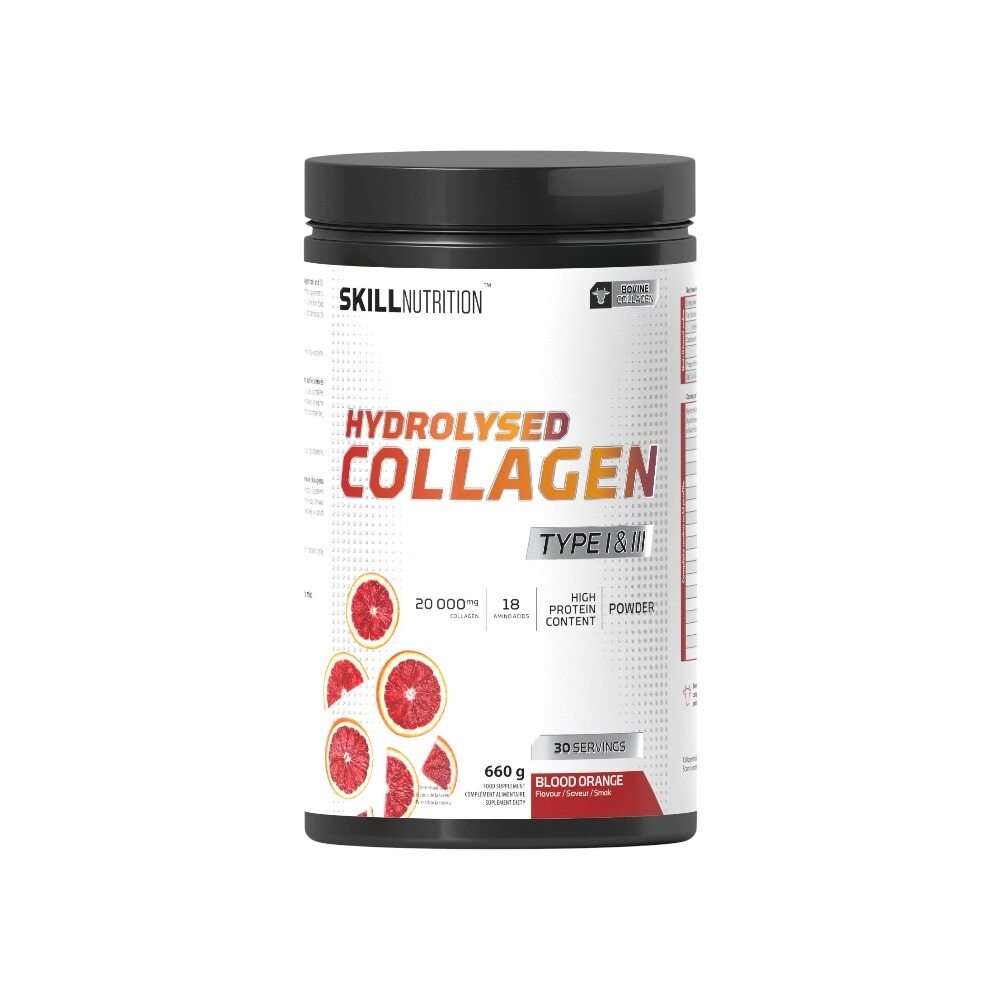 Skill Nutrition Hydrolysed Collagen Type I & III, Blood Orange 660g