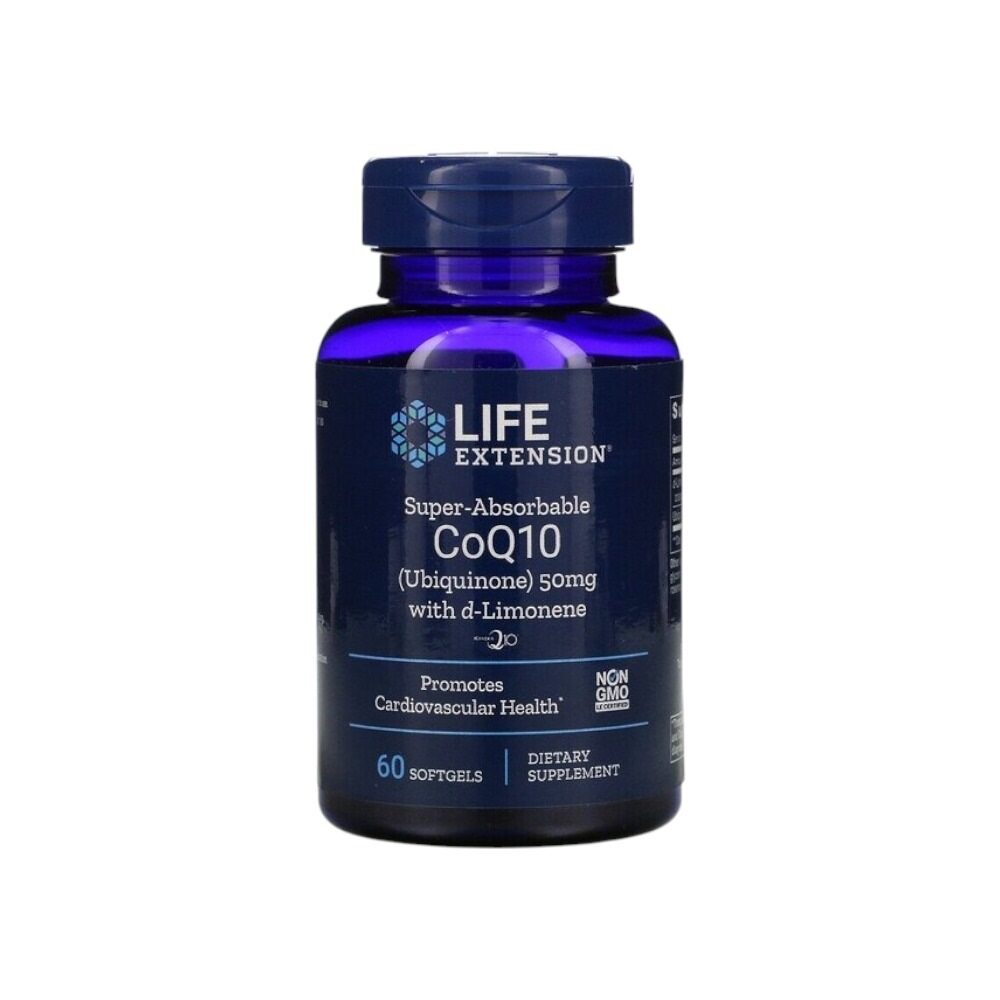 Life Extension Super Absorbable CoQ10 with d-Limonene, 50 mg 60 Softgels