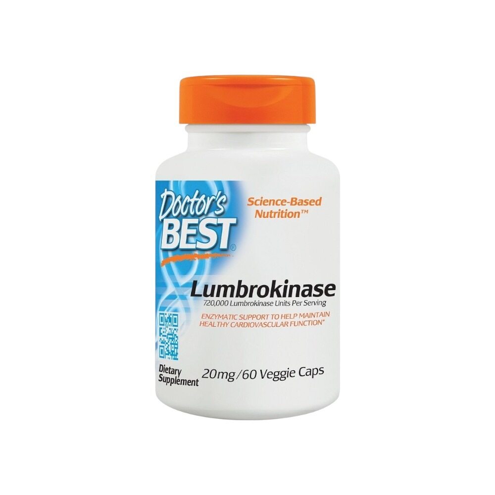 Doctor's Best Lumbrokinase, 20mg 60 vcaps