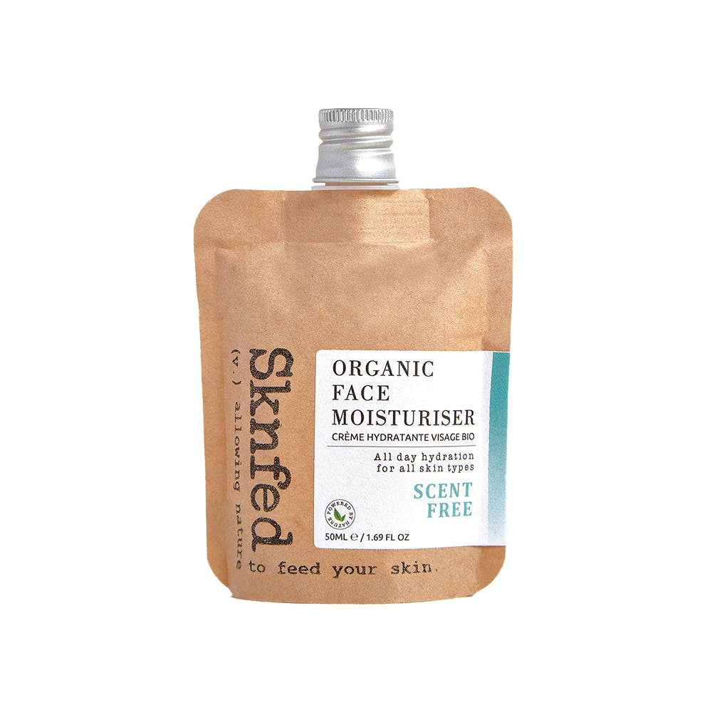 SKNFED Organic Face Moisturiser Scent Free 50ml