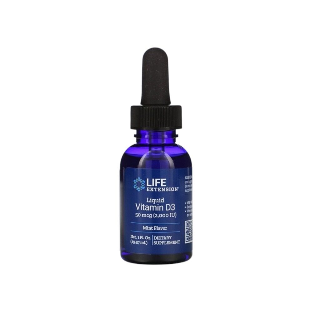 Life Extension Liquid Vitamin D3, 50mcg (Mint) 29ml