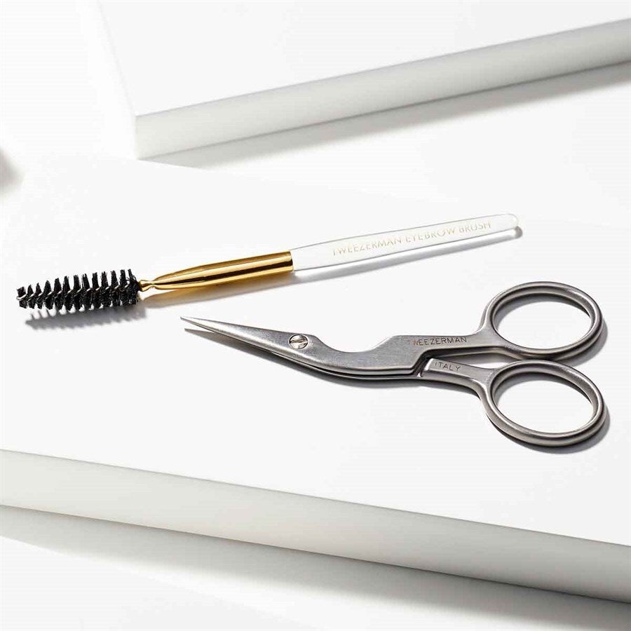Tweezerman Stainless Steel Brow Shaping Scissors & Brush