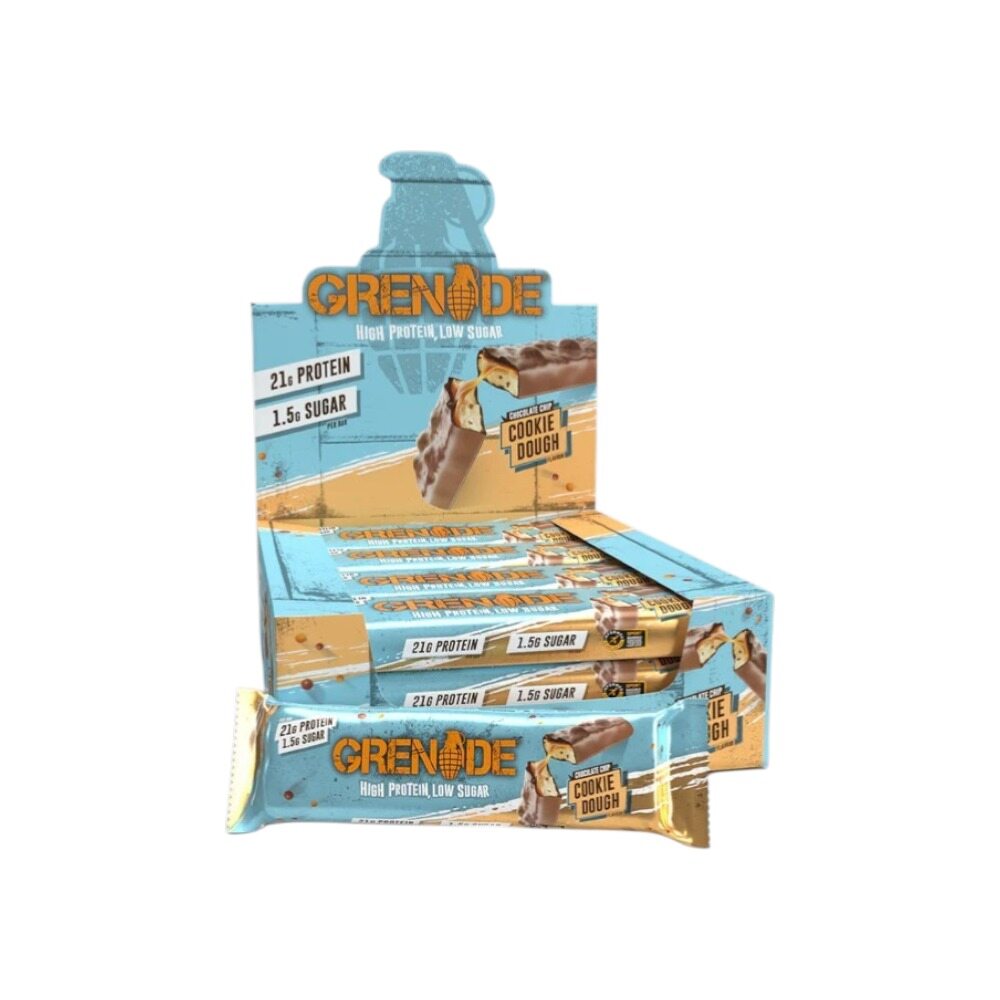 Grenade Protein Bars, Chocolate Chip Cookie Dough (EAN 5060811382486) 12 x 60g