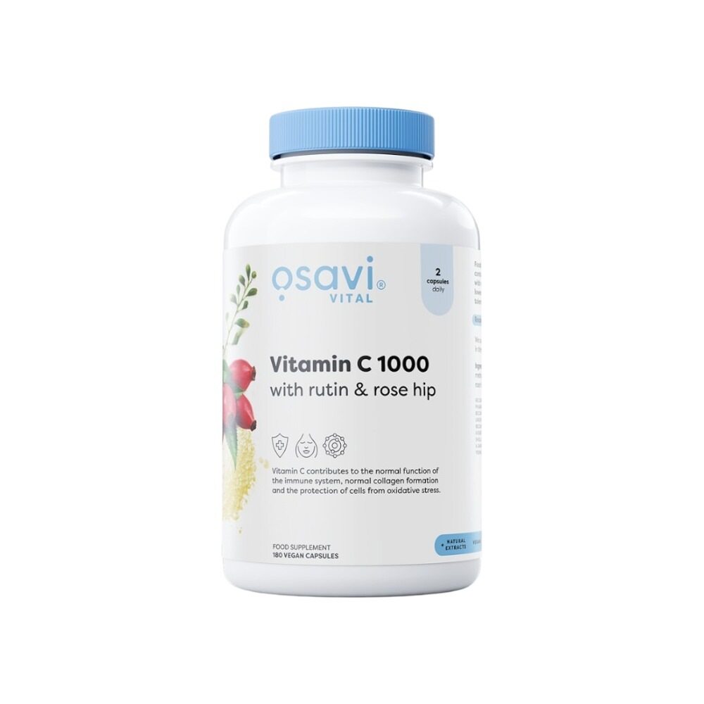 Osavi Vitamin C1000 with Rutin & Rose Hip 180 Vegan Caps