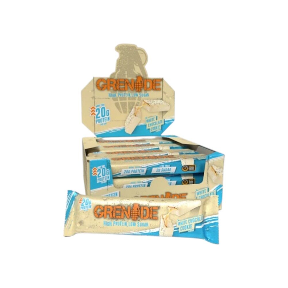 Grenade Protein Bars, White Chocolate Cookie 12 x 60g