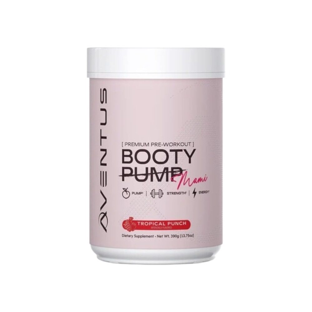 Aventus Supplements Booty Pump - Premium Pre-Workout, Mami Tropical Punch 390g