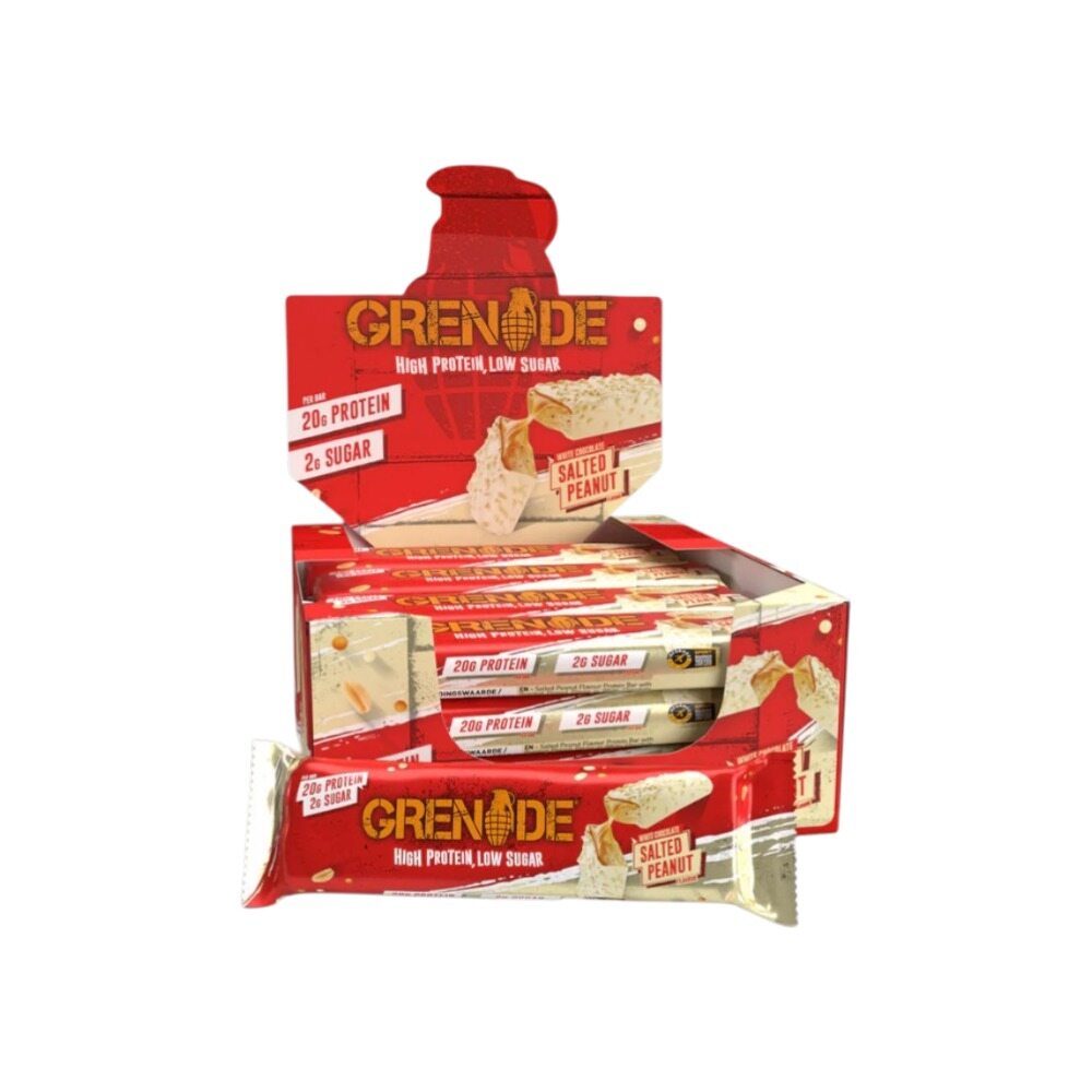 Grenade Protein Bars, White Chocolate Salted Peanut (EAN 5060221208123) 12 x 60g