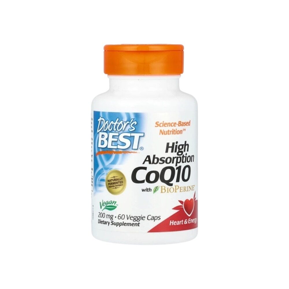 Doctor's Best High Absorption CoQ10 with BioPerine, 200mg 60 Vcaps