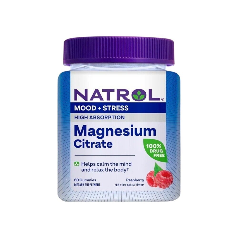 Natrol High Absorption Magnesium Citrate, Raspberry 60 gummies