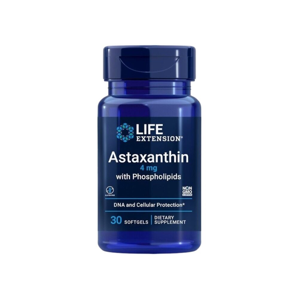 Life Extension Astaxanthin with Phospholipids, 4mg 30 Softgels