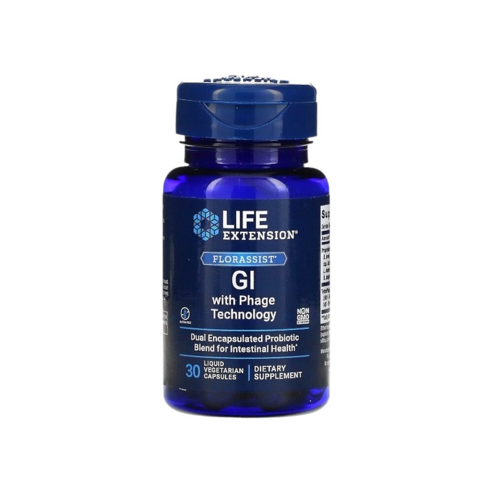 Life Extension Florassist GI with Phage Technology 30 Liquid Vcaps