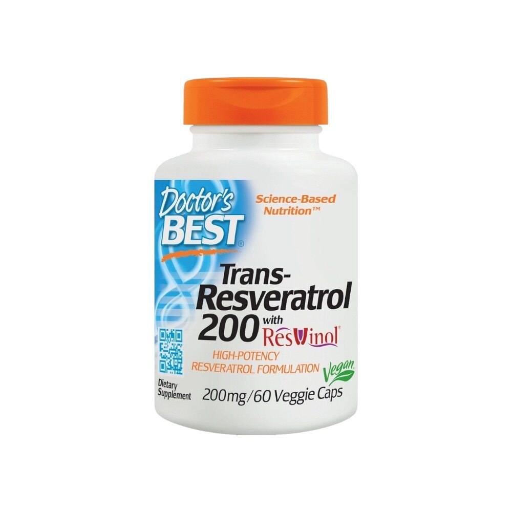 Doctor's Best Trans-Resveratrol with ResVinol, 200mg 60 vcaps