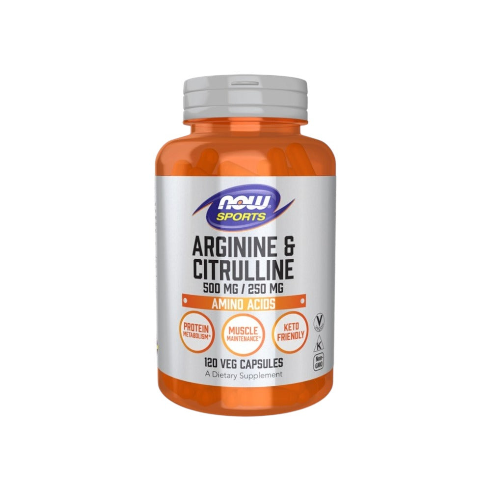 NOW Foods Arginine & Citrulline 120 Vcaps