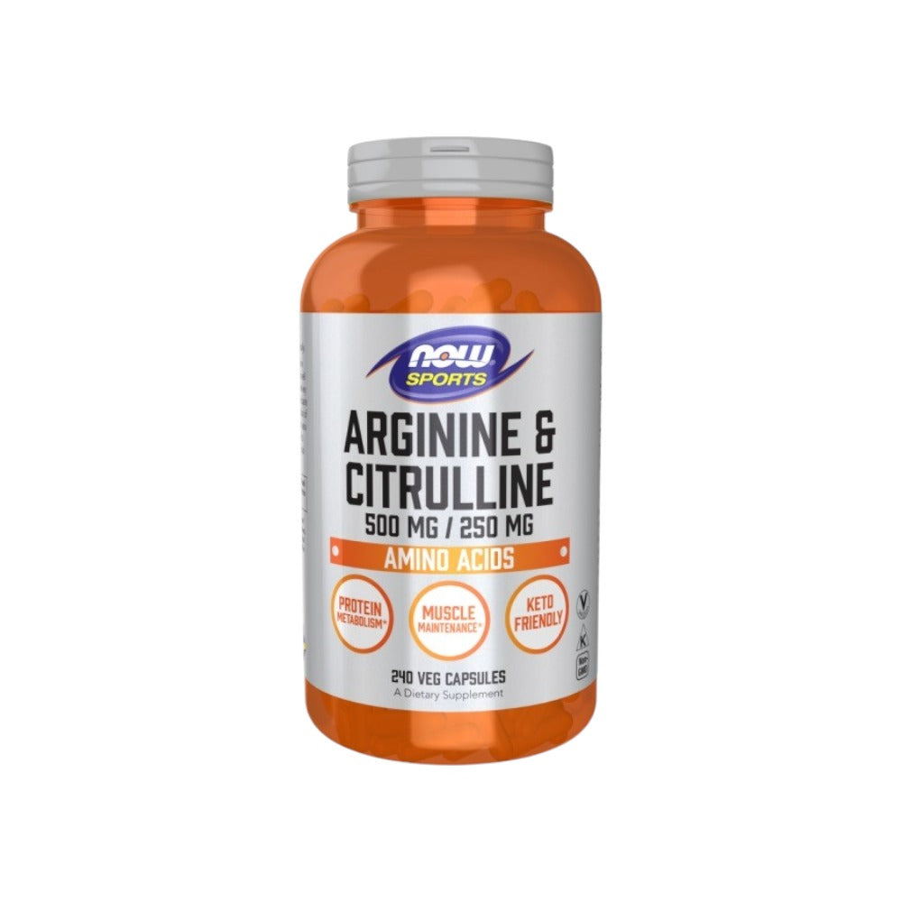 NOW Foods Arginine & Citrulline 240 Vcaps