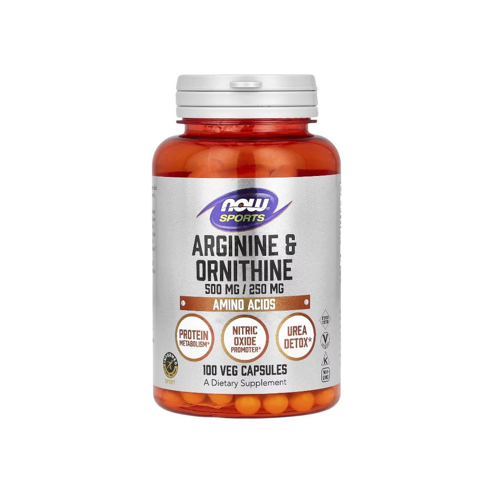 NOW Foods Arginine & Ornithine 100 Vcaps