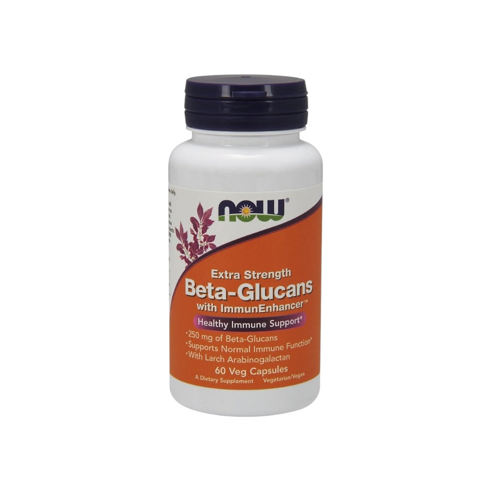 NOW Foods Beta-Glucans with ImmunEnhancer Extra Strength 60 Vcaps