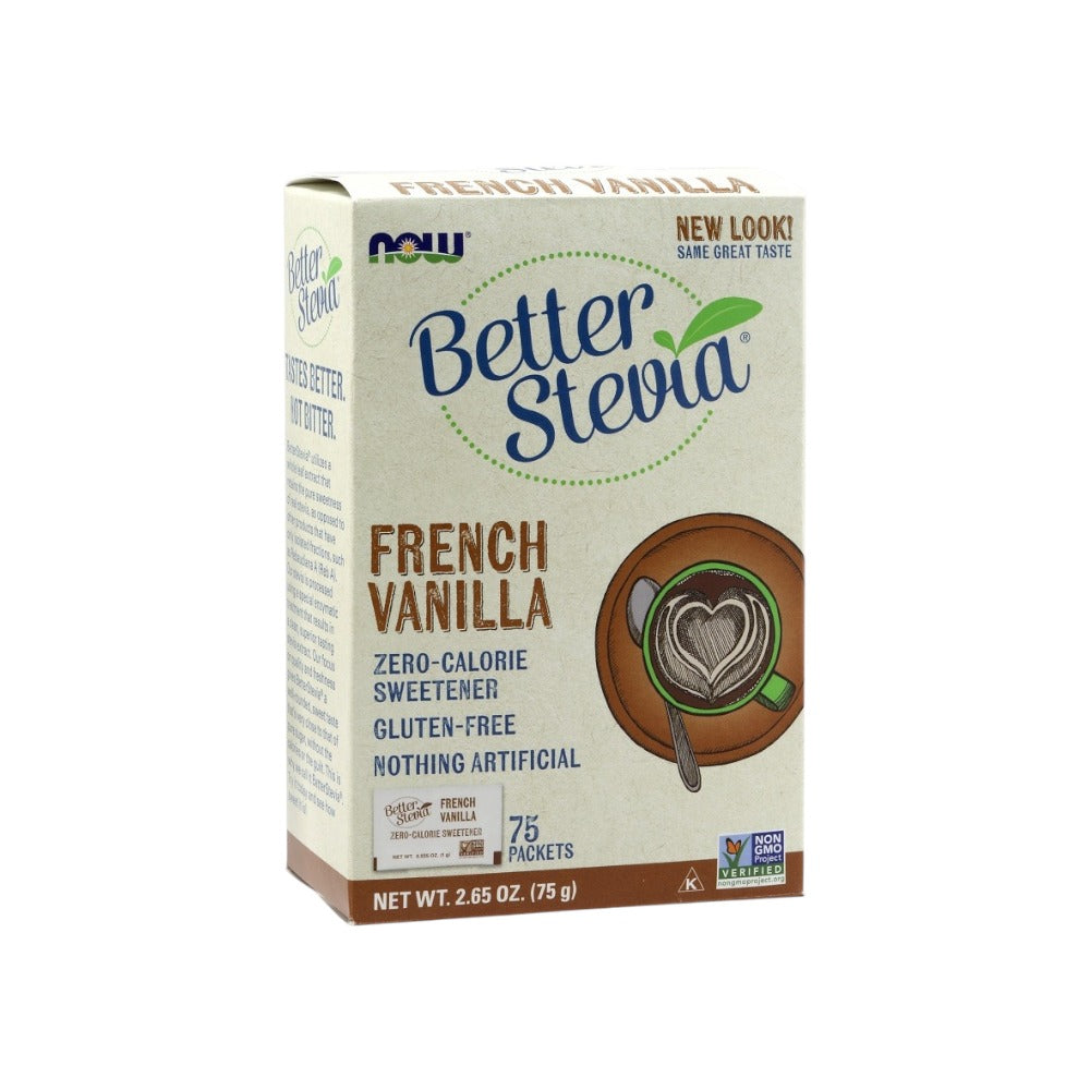 NOW Foods Better Stevia Packets French Vanilla 75 Packets