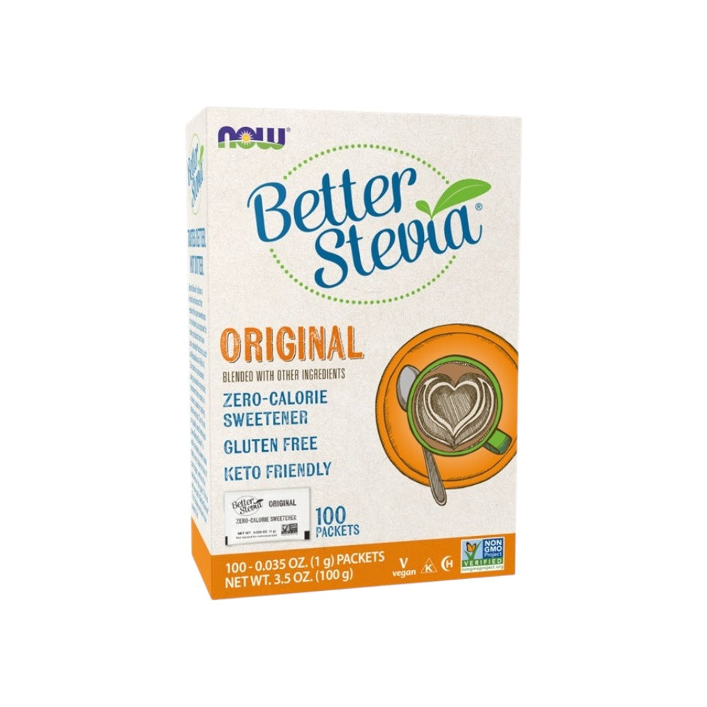 NOW Foods Better Stevia Packets Original 100 Packets