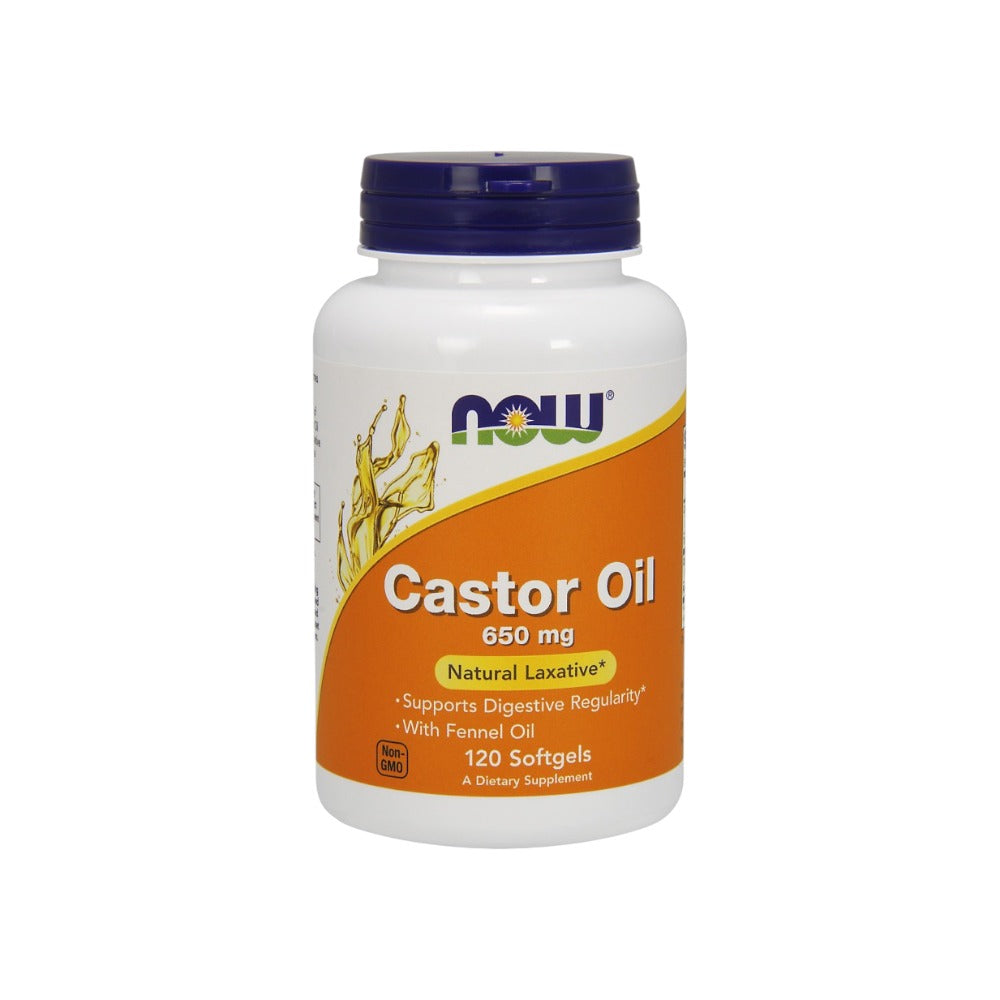 NOW Foods Castor Oil 650mg 120 Softgels