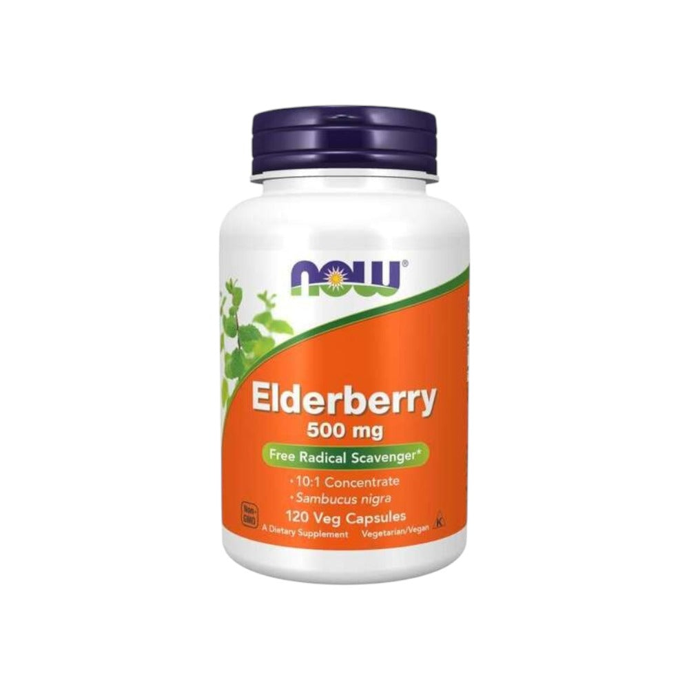 NOW Foods Elderberry, 500mg 120 Vcaps