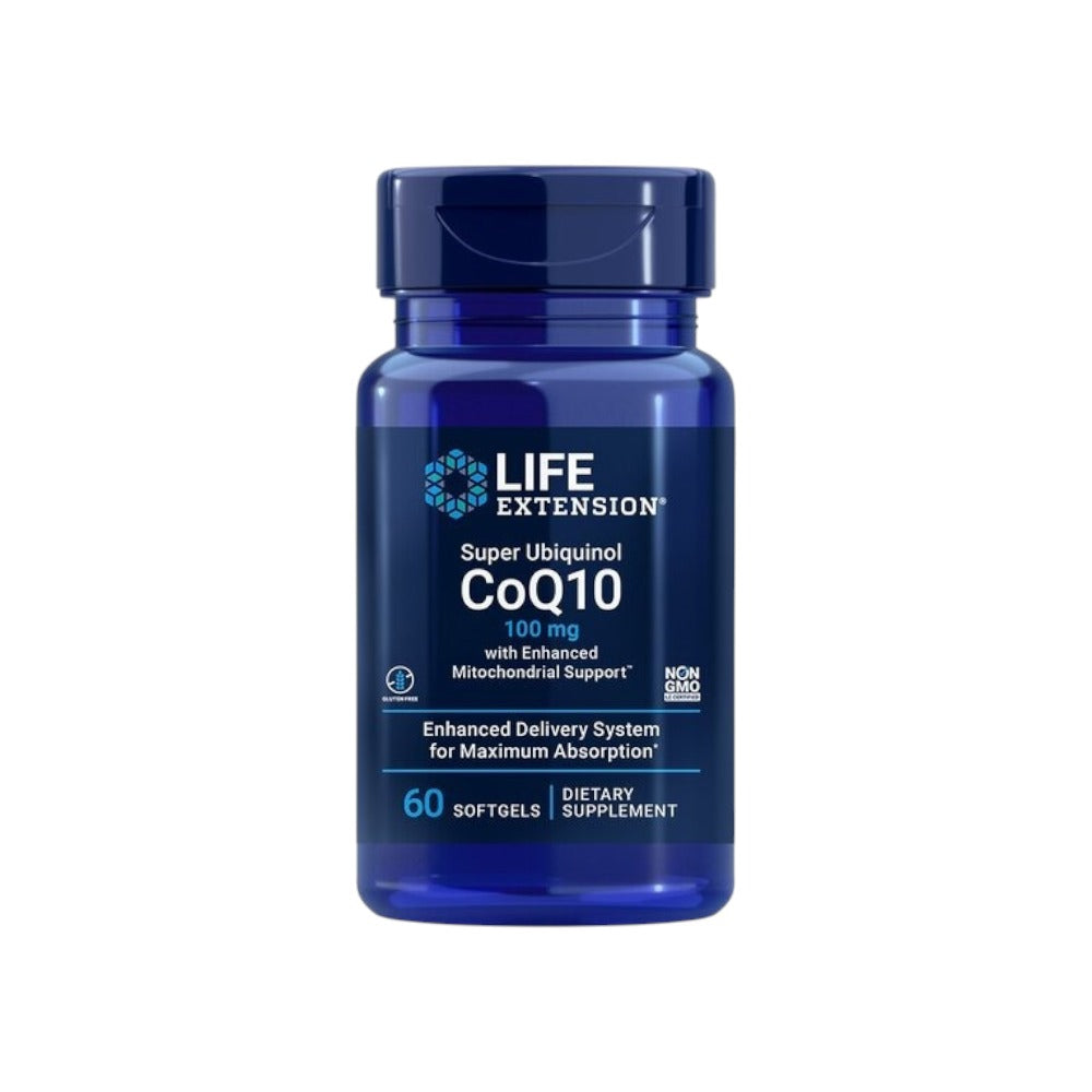 Life Extension Super Ubiquinol CoQ10 with Enhanced Mitochondrial Support, 100mg 60 Softgels