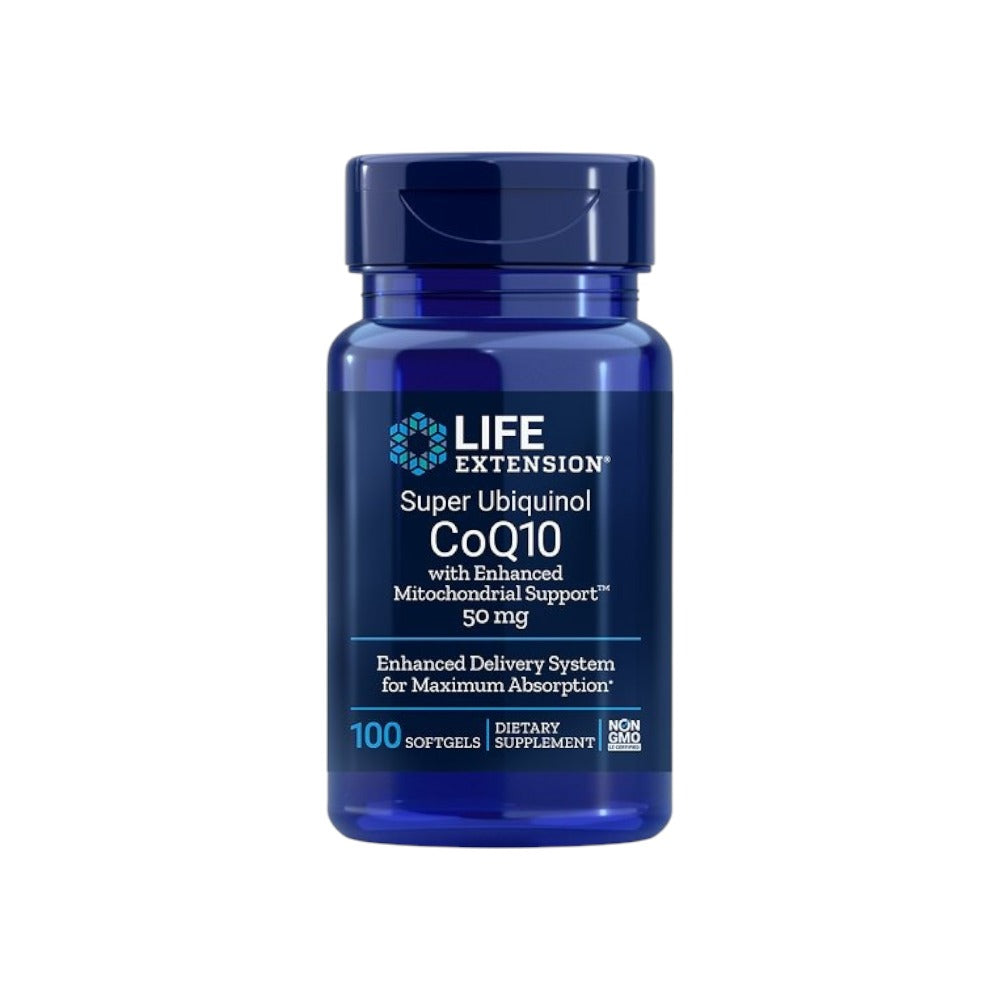 Life Extension Super Ubiquinol CoQ10 with Enhanced Mitochondrial Support, 50mg 100 Softgels