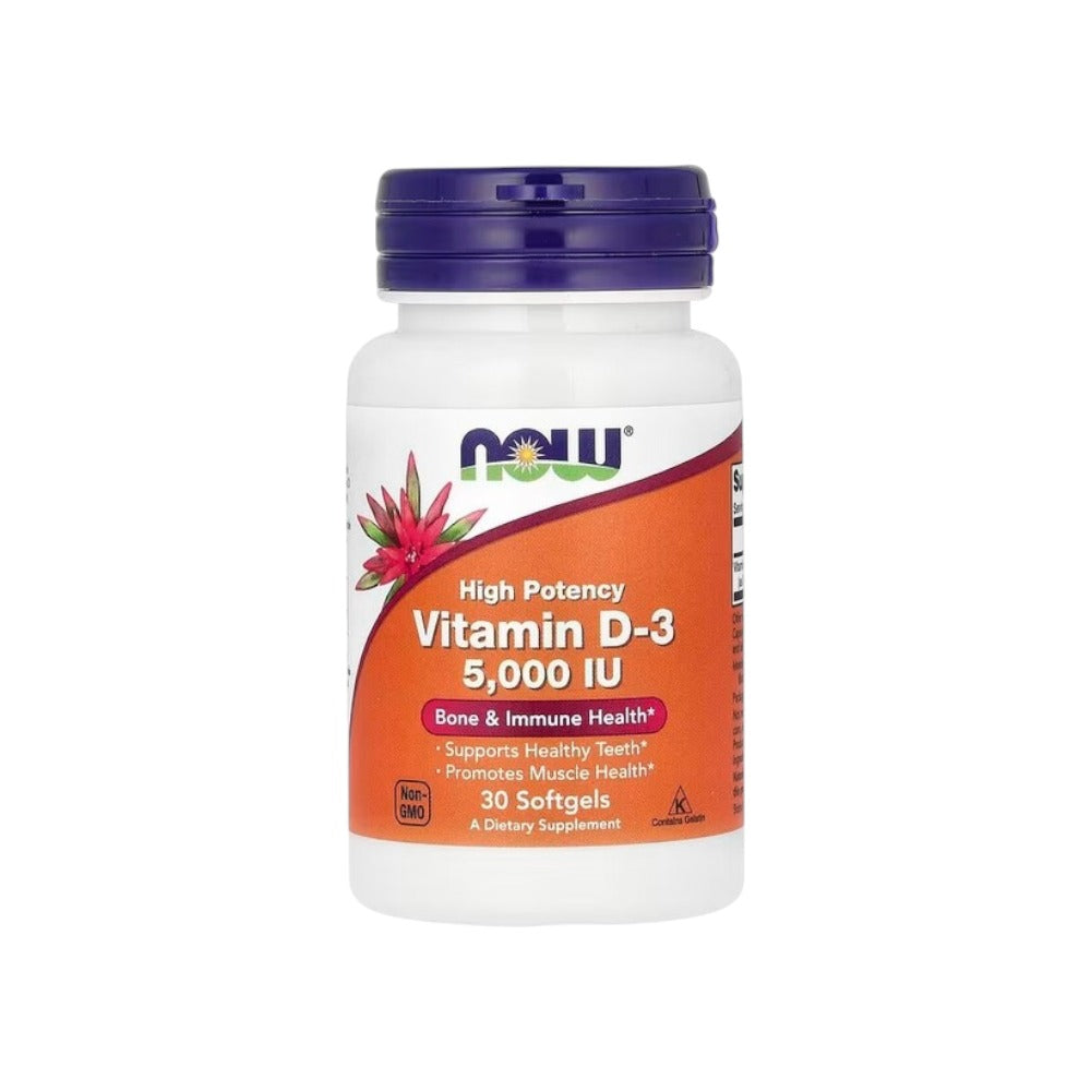 NOW Foods Vitamin D-3 5000 IU 30 Softgels