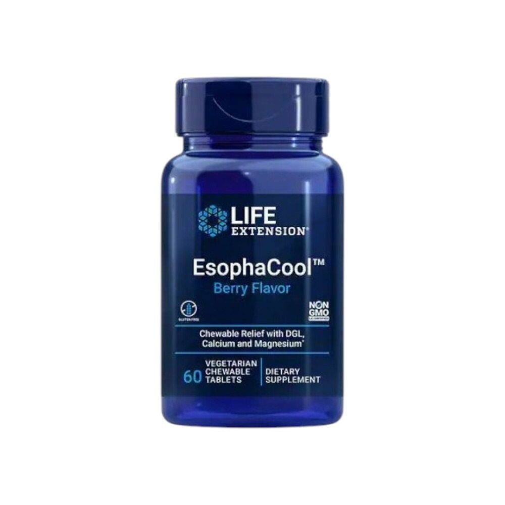 Life Extension EsophaCool, Berry (EAN 737870203360) 60 Vegetarian Chewable Tabs