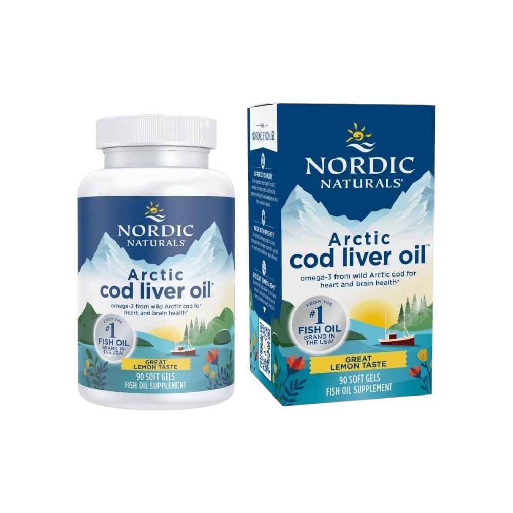 Nordic Naturals Arctic Cod Liver Oil, 750mg Lemon 90 Softgels