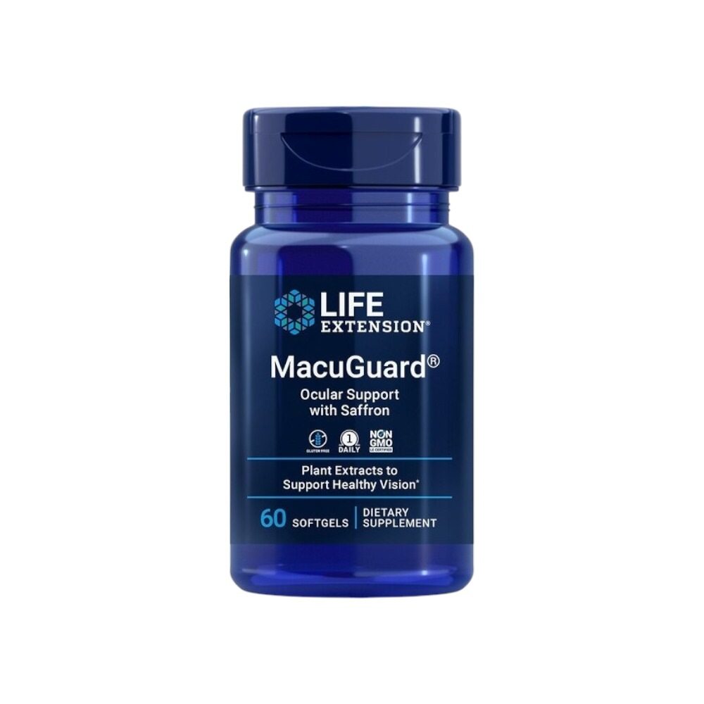 Life Extension MacuGuard Ocular Support with Saffron 60 Softgels