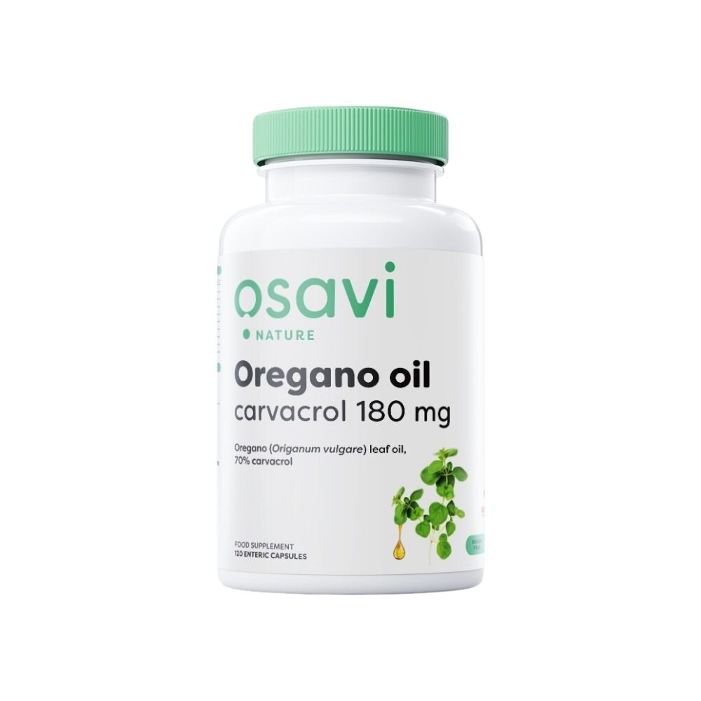 Osavi Oregano Oil Carvacrol, 180mg 120 Enteric Caps