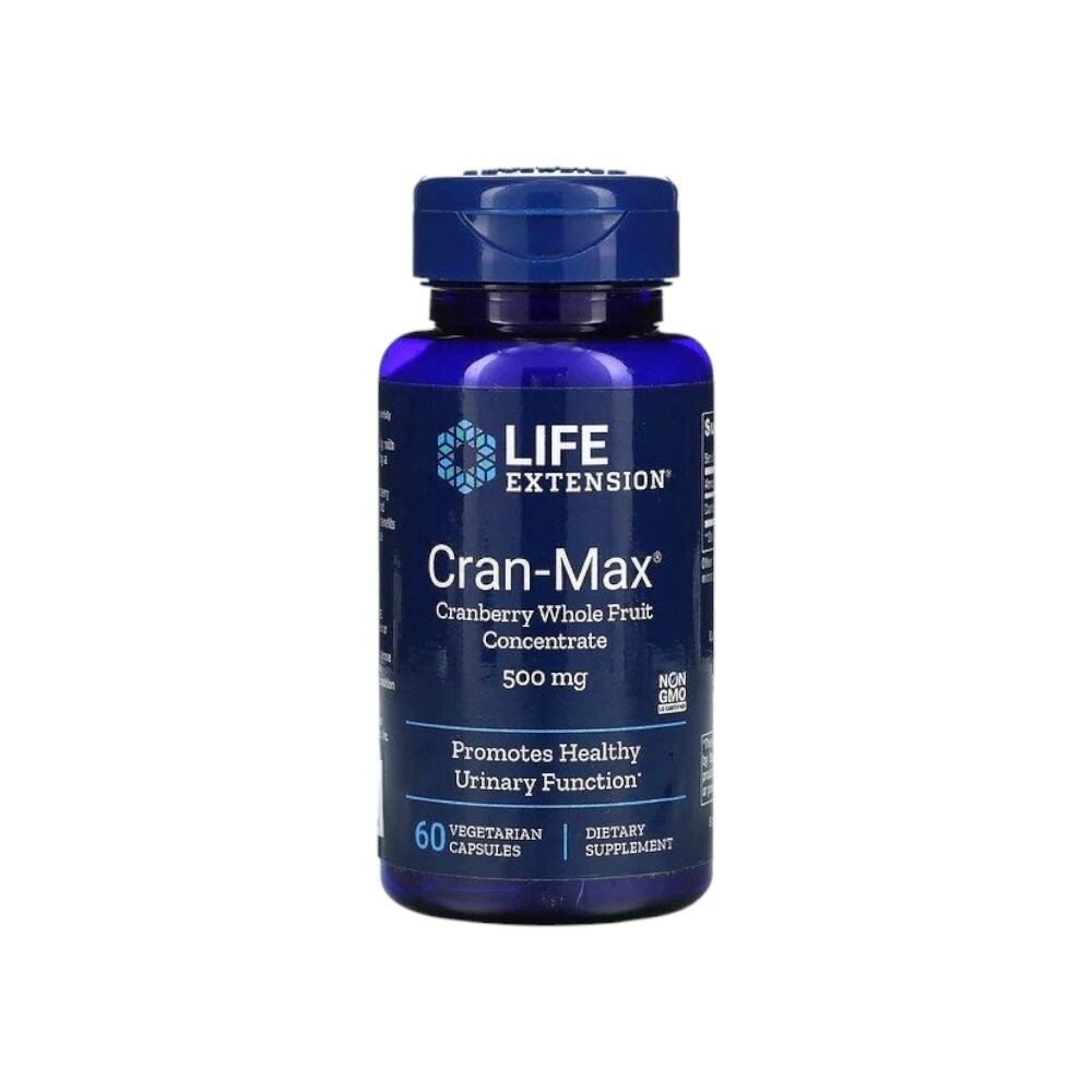 Life Extension Cran-Max Cranberry Whole Fruit Concentrate, 500mg 60 Vcaps