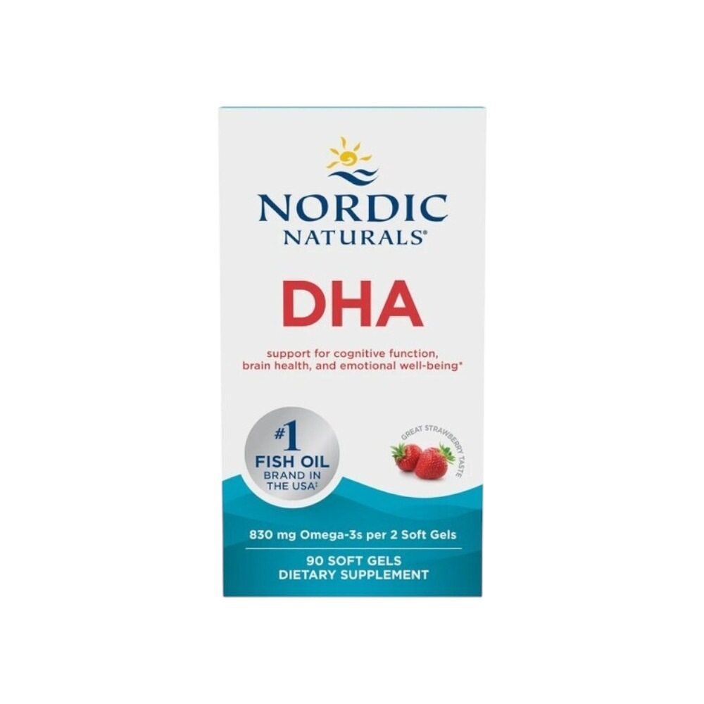 Nordic Naturals DHA, 830mg Strawberry 90 Softgels