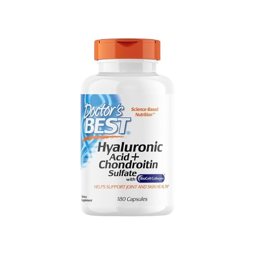 Doctor's Best Hyaluronic Acid + Chondroitin Sulfate with BioCell Collagen 180 Caps