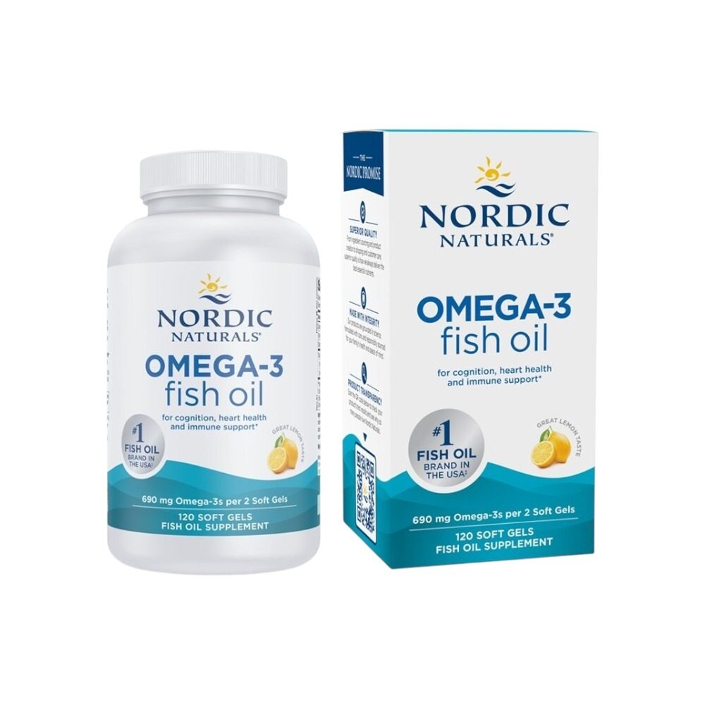 Nordic Naturals Omega-3, 690mg Lemon 120 Softgels