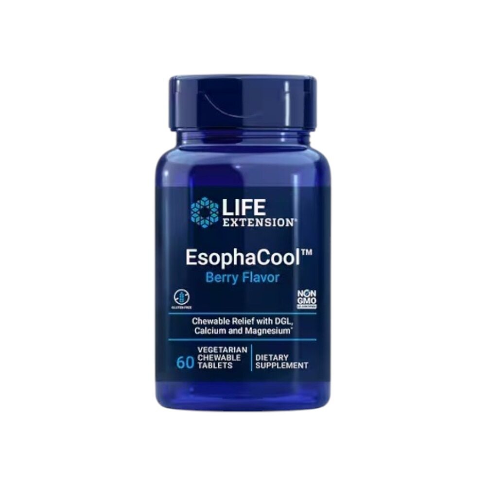 Life Extension EsophaCool, Berry (EAN 737870203315) 60 Vegetarian Chewable Tabs