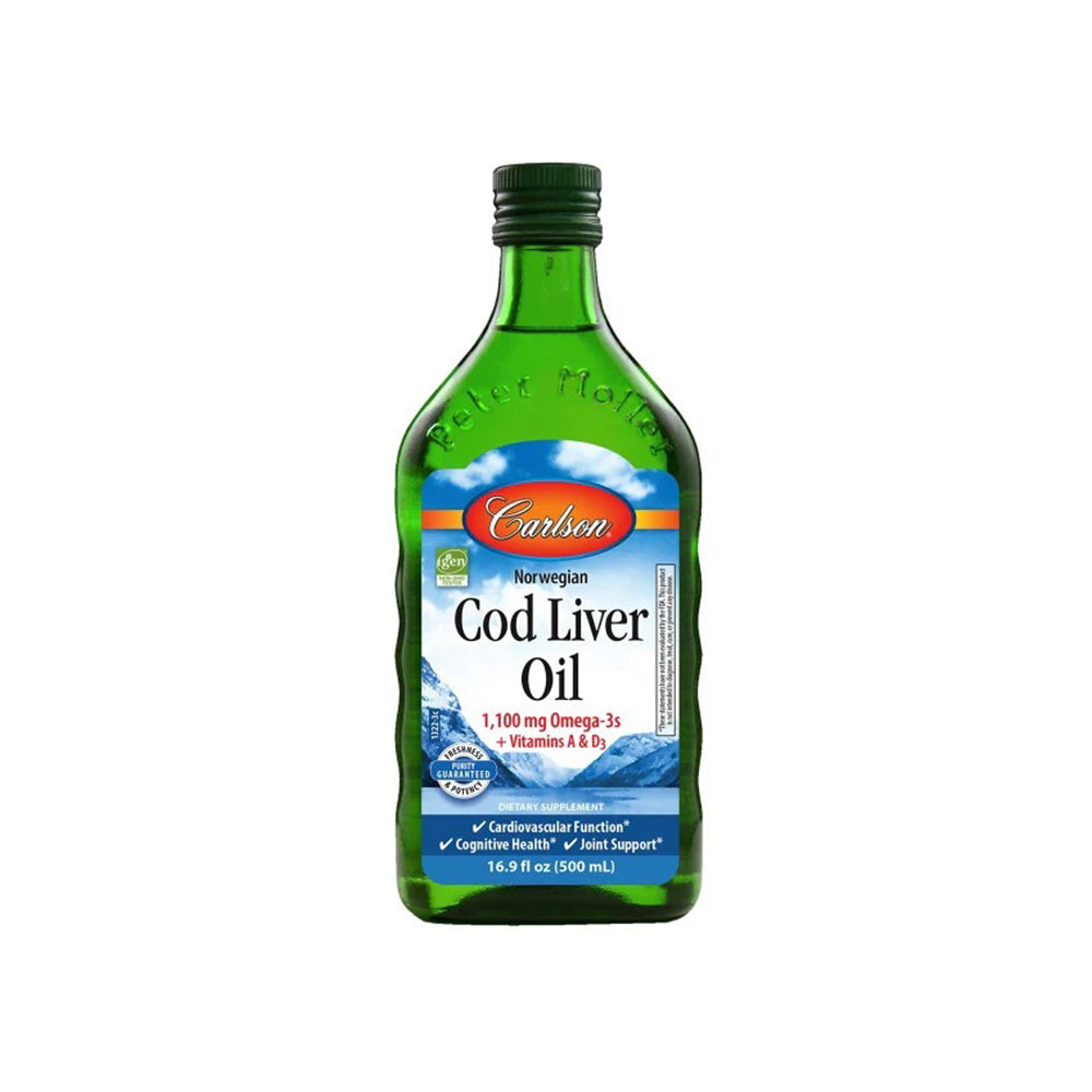 Carlson Labs Cod Liver Oil Natural Flavour 500ML 1100MG