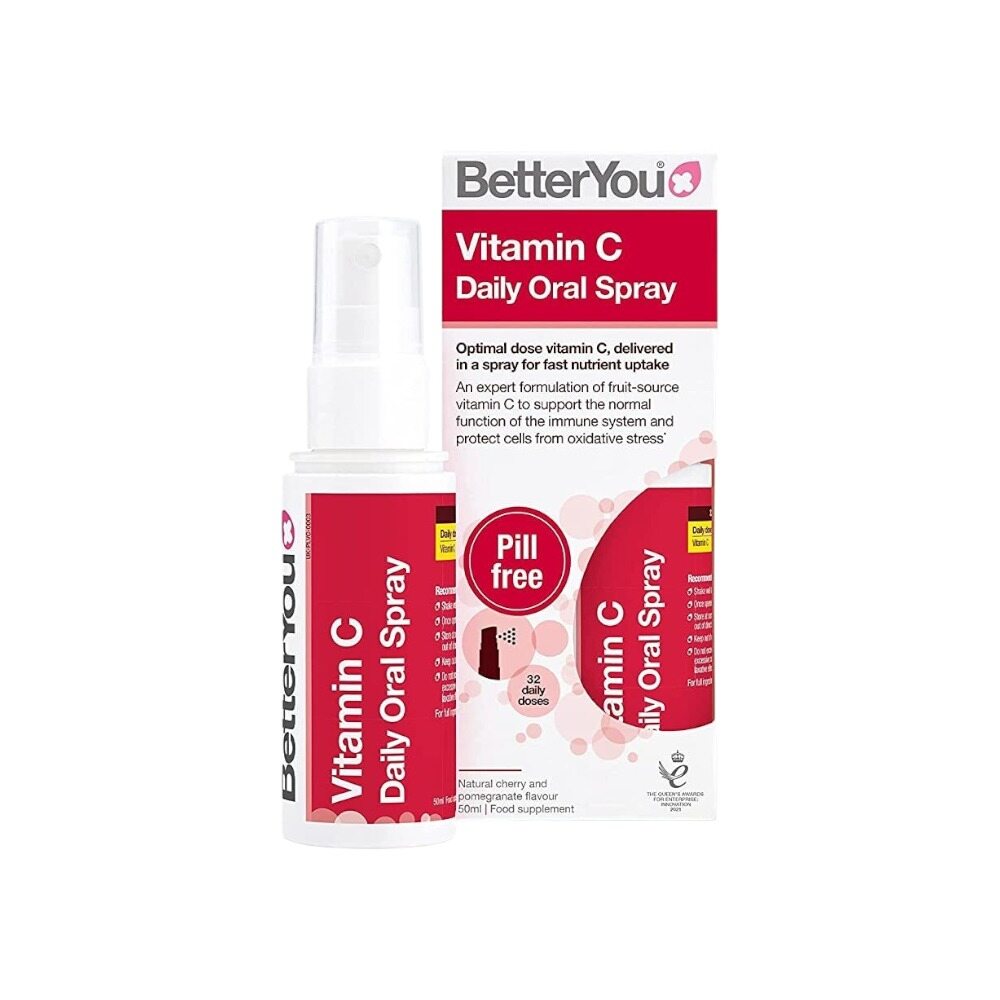 BetterYou Vitamin C Daily Oral Spray, Natural Cherry and Pomegranate 50 ml