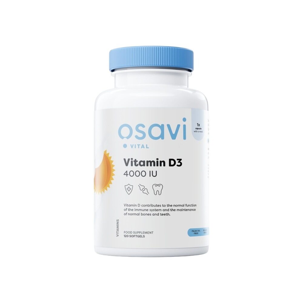 Osavi Vitamin D3, 4000IU 120 Softgels
